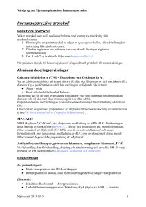 Immunsuppressiva protokoll Beslut om protokoll