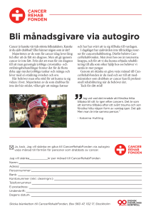 Bli månadsgivare via autogiro