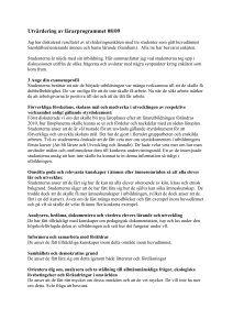 Utvärdering av lärarprogrammet 08/09