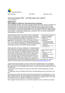 Samverkansdagen 2007 – Att hålla näsan över vattnet?