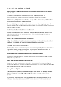 Frågor och svar om högt blodtryck
