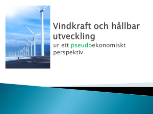Vindkraft ur ekonomiskt hållbarhetsperspektiv.