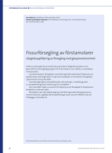 Fissurförsegling av förstamolarer