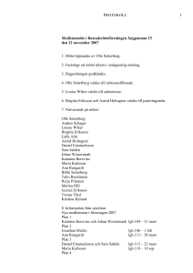 Protokoll höstmöte 2007