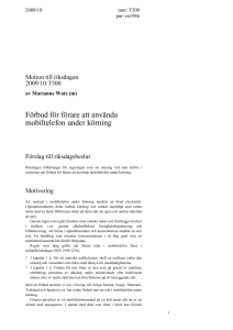 Förslag till riksdagsbeslut