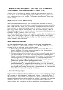 "How to Sell Services More Profitably," Harvard Business