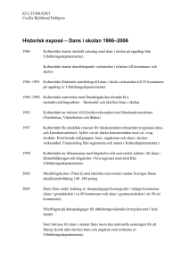 Historisk exposé – Dans i skolan 1986–2005