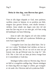 Dag 5 morgon