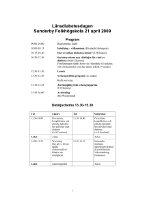 Länsdiabetesdagen 2009
