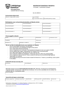 Behörighetsansökan Treserva - Utförare