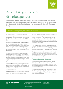 Arbetet är grunden för din arbetspension