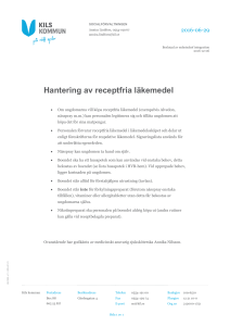 Hantering av receptfria läkemedel