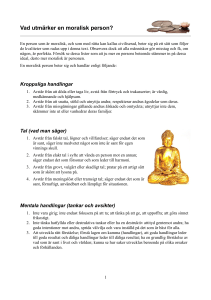 Vad utmärker en moralisk person?