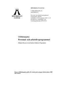 Personal- och arbetslivsprogrammet