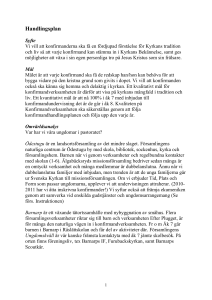 Konfirmandhandlingsplan för Barnarp – Ödestugu