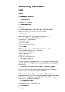 Ämnesområde och statistikområde