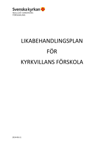 Likabehandlingsplan 2014
