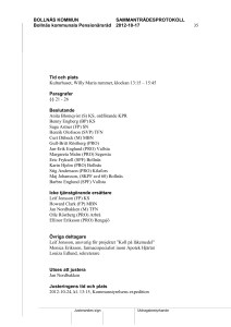 21 Genomgång av föregående protokoll 2012-09