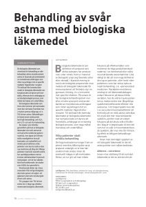 Behandling av svår astma med biologiska läkemedel