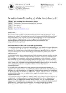 Farmakologi under Biomedicin och allmän