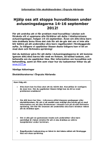 Hjälp oss att stoppa huvudlössen