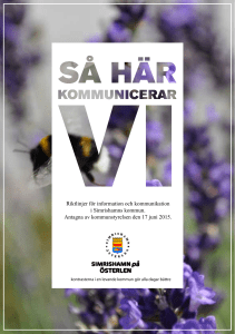 Riktlinjer för information och kommunikation i Simrishamns kommun