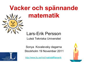 Slide 1 - Luleå tekniska universitet