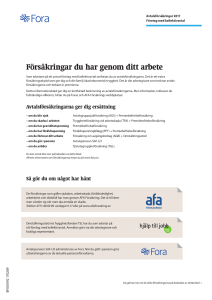 Avtalsförsäkringar via jobbet - för arbetare (ftg med