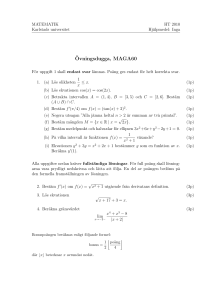 Övningsdugga - Karlstads universitet