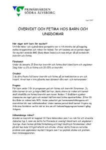 övervikt och fetma hos barn och ungdomar