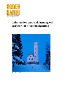 Information om riskklassning och avgifter för livsmedelskontroll