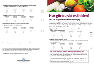 Hur gör du vid måltiden?