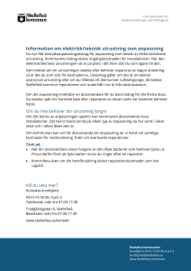 Information om elektrisk/teknisk utrustning som