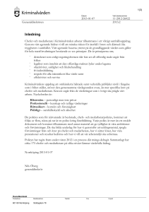 Inledning samt policy chef