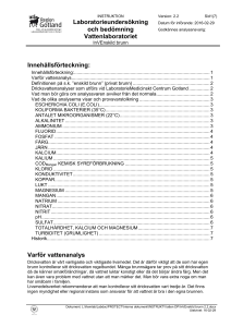Laboratorieundersökning och bedömning av