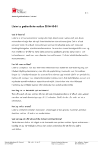 Listerios - Region Gotland