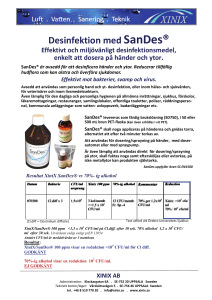 Desinfektion med SanDes