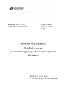 Attityder till grammatik