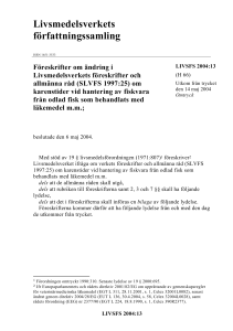 Livsmedelsverkets författningssamling