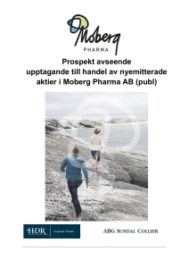 Prospekt - Moberg Pharma