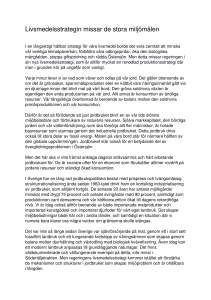Livsmedelsstrategin missar de stora miljömålen