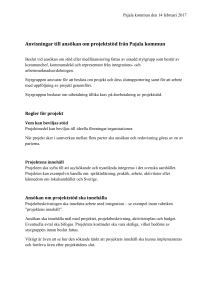 Anvisningar till ansökan