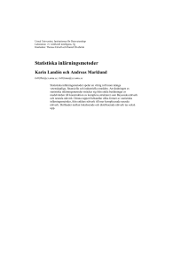 Statistiska inlärningsmetoder