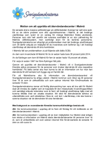 Motion om att inrätta ett återvändandecenter i Malmö