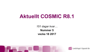 COSMIC R8.1 Nyhetsbrev
