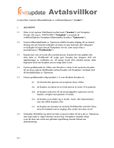 Avtalsvillkor - Netupdate Sverige AB