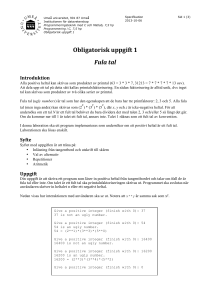 Obligatorisk uppgift 1 Fula tal