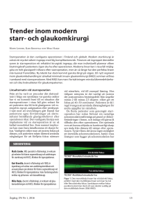 Trender inom modern starr- och glaukomkirurgi