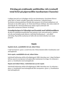 Förslag på ersättande antibiotika vid eventuell total brist på