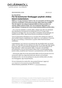 Ny undersökning: För få kommuner förebygger psykisk ohälsa bland